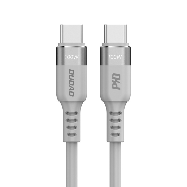 Dudao L5CMAX USB-C to USB-C cable 100W 1m grå i gruppen DATORER & KRINGUTRUSTNING / Datorkablar / USB-kablar / USB-C hos TP E-commerce Nordic AB (C77128)