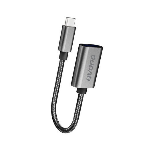 Dudao L15T USB-C till USB-A-adapter Silver i gruppen DATORER & KRINGUTRUSTNING / Datorkablar / USB-kablar / USB-C hos TP E-commerce Nordic AB (C77129)