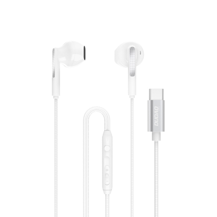 Dudao X3Pro in-ear hörlurar USB-C 1,2 m vit i gruppen HEMELEKTRONIK / Ljud & Bild / Hörlurar & Tillbehör / Hörlurar hos TP E-commerce Nordic AB (C77131)