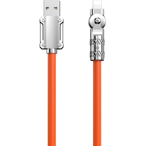 Dudao L24AL USB-A till vinklad Lightning-kabel 30W 1m 180° rotation orange i gruppen SMARTPHONE & SURFPLATTOR / Laddare & Kablar / Kablar / Kablar Lightning hos TP E-commerce Nordic AB (C77145)