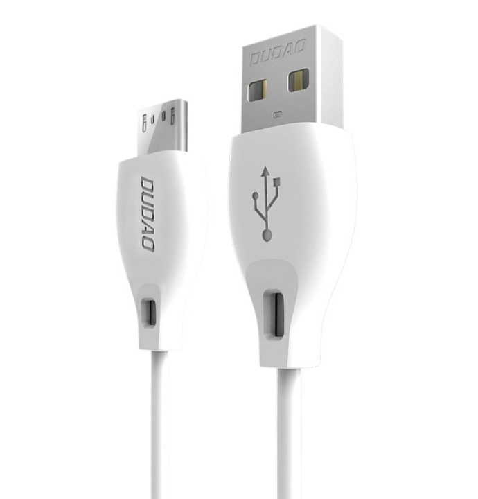 Dudao L4M USB-A till USB-Micro 1m vit i gruppen SMARTPHONE & SURFPLATTOR / Laddare & Kablar / Kablar / Kablar microUSB hos TP E-commerce Nordic AB (C77151)