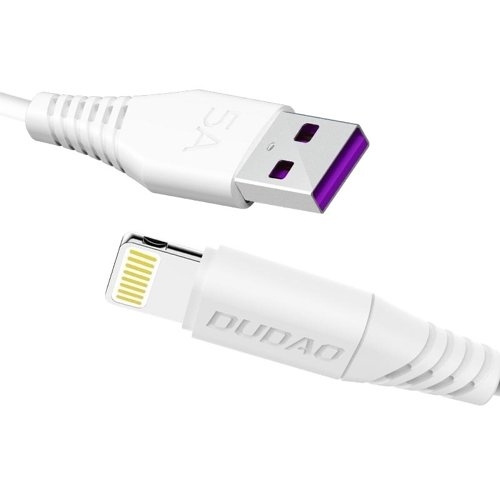 Dudao L2L USB-A till Lightning-kabel 2m vit i gruppen SMARTPHONE & SURFPLATTOR / Laddare & Kablar / Kablar / Kablar Lightning hos TP E-commerce Nordic AB (C77174)