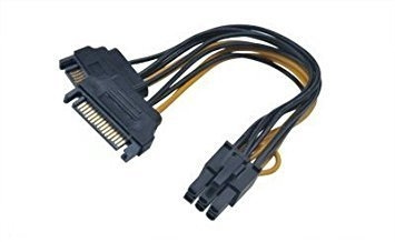 Akasa 2 x 15-polig SATA - 1 x 6-polig PCIe-adapter, 15 cm i gruppen DATORER & KRINGUTRUSTNING / Datorkablar / Interna / Strömkablar & Adaptrar hos TP E-commerce Nordic AB (C77235)