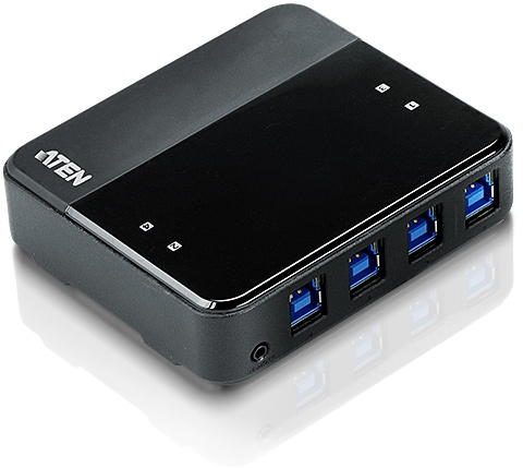 ATEN US434 USB3.0-hubb för fyra datorer i gruppen DATORER & KRINGUTRUSTNING / Datortillbehör / USB-hubbar hos TP E-commerce Nordic AB (C77239)