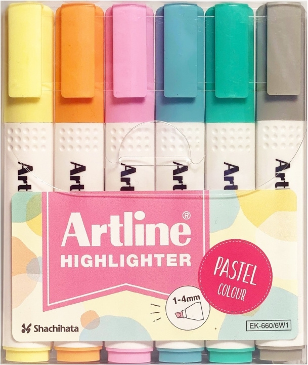 Artline Highlighter 660 Överstrykningspennor i pastell, set om 6 st i gruppen HEM, HUSHÅLL & TRÄDGÅRD / Kontorsmaterial / Pennor hos TP E-commerce Nordic AB (C77532)