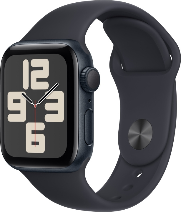 Apple Watch SE (GPS) 40 mm midnattsblå aluminiumboett och midnattsblått sportarmband, M/L (MR9Y3) i gruppen SMARTPHONE & SURFPLATTOR / Träning, hem & fritid / Apple Watch & tillbehör / Apple Watch hos TP E-commerce Nordic AB (C77609)