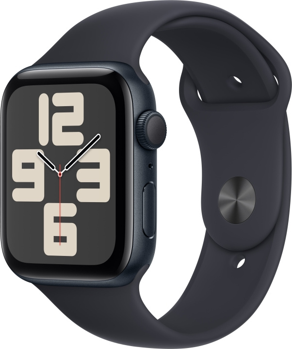 Apple Watch SE (GPS) 44 mm midnattsblå aluminiumboett och midnattsblått sportarmband, S/M (MRE73) i gruppen SMARTPHONE & SURFPLATTOR / Träning, hem & fritid / Apple Watch & tillbehör / Apple Watch hos TP E-commerce Nordic AB (C77620)