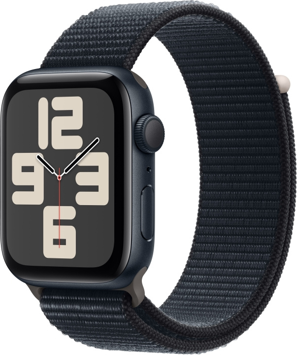 Apple Watch SE (GPS) 44 mm midnattsblå aluminiumboett och midnattsblått Sport Loop-armband (MREA3) i gruppen SMARTPHONE & SURFPLATTOR / Träning, hem & fritid / Apple Watch & tillbehör / Apple Watch hos TP E-commerce Nordic AB (C77624)