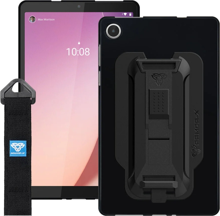 Armor-X Lenovo Tab M8 (4:e generationen) skyddsfodral rem, svart i gruppen SMARTPHONE & SURFPLATTOR / Surfplattor skydd / Lenovo-surfplattor hos TP E-commerce Nordic AB (C77725)