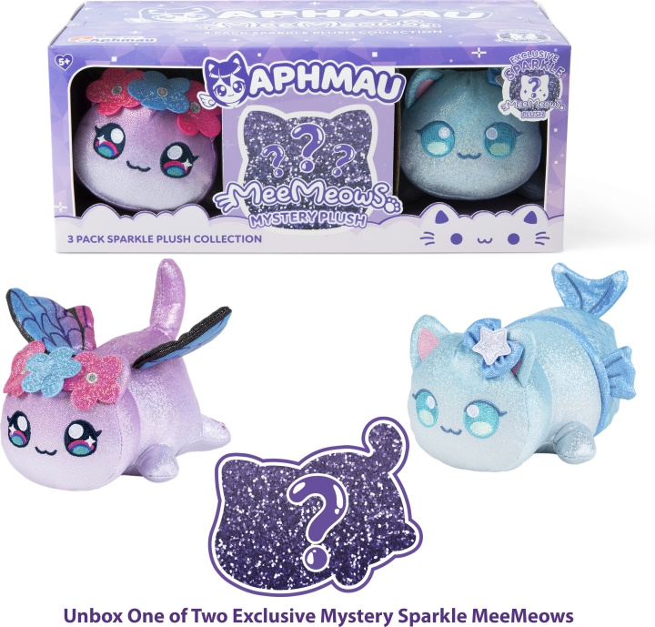 Aphmau MeeMeow Plush Sparkle Set - mjukisdjur, 3-pack i gruppen LEKSAKER, BARN- & BABYPRODUKTER / Babyleksaker / Gosedjur hos TP E-commerce Nordic AB (C77796)