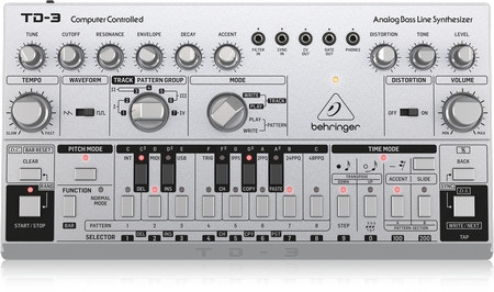 BEHRINGER TD-3-SR synthesizer, grå i gruppen SPORT, FRITID & HOBBY / Hobby / Musik / Tillbehör till musikinstrument hos TP E-commerce Nordic AB (C78138)