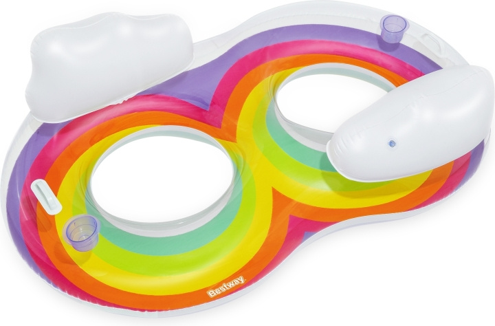 Bestway Rainbow Dreams Double Swim Badring, 1,86 m x 1,16 m i gruppen LEKSAKER, BARN- & BABYPRODUKTER / Uteleksaker / Badleksaker & Vattenleksaker hos TP E-commerce Nordic AB (C78337)