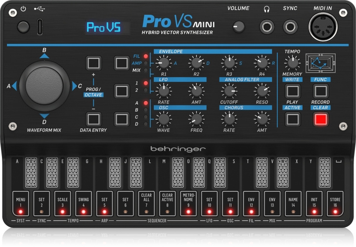 BEHRINGER Pro VS Mini synthesizer i gruppen SPORT, FRITID & HOBBY / Hobby / Musik / Tillbehör till musikinstrument hos TP E-commerce Nordic AB (C78465)