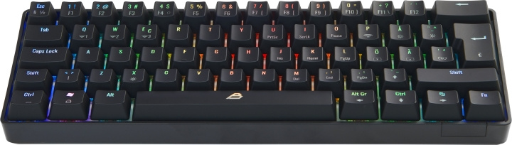 Blackstorm RGB Mech 2 Dual Mode 60% tangentbord för gaming, hot swap Outemu Red-brytare, svart i gruppen DATORER & KRINGUTRUSTNING / Gaming / Tangentbord hos TP E-commerce Nordic AB (C78482)