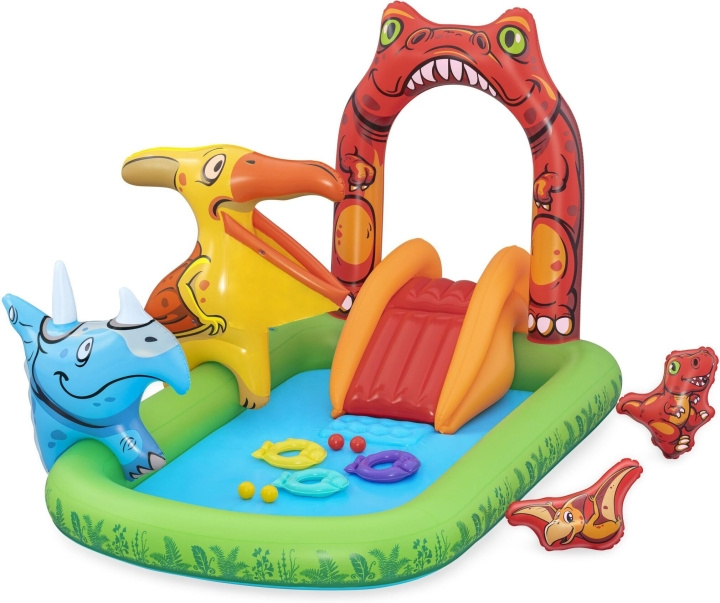 Bestway Jurassic Splash Play Center - simbassäng med rutschkana i gruppen HEM, HUSHÅLL & TRÄDGÅRD / Trädgårdsprodukter / Pool & Pooltillbehör / Pooler hos TP E-commerce Nordic AB (C78493)