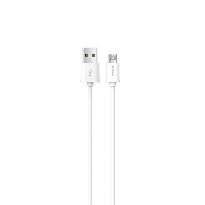 Devia kabel Smart EC081 USB - MicroUSB 1,0 m 2,1A vit i gruppen SMARTPHONE & SURFPLATTOR / Laddare & Kablar / Kablar / Kablar microUSB hos TP E-commerce Nordic AB (C78526)