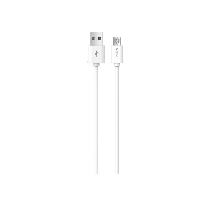 Devia kabel Smart EC065 USB - MicroUSB 2,0 m 2,1A vit i gruppen SMARTPHONE & SURFPLATTOR / Laddare & Kablar / Kablar / Kablar microUSB hos TP E-commerce Nordic AB (C78531)