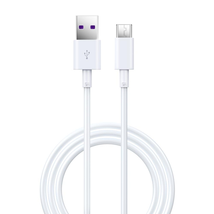 Devia kabel Shark EC306 USB - USB-C 1,5 m 5A vit i gruppen SMARTPHONE & SURFPLATTOR / Laddare & Kablar / Kablar / Kablar Typ C hos TP E-commerce Nordic AB (C78538)