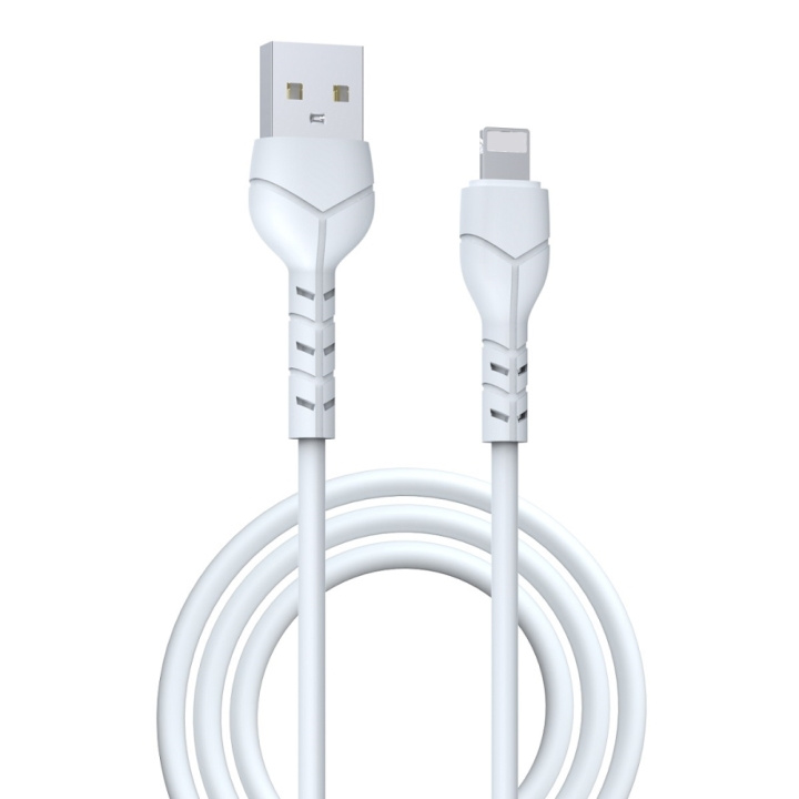 Devia kabel Kintone EC143 USB - Lightning 1,0 m 2,1A vit i gruppen SMARTPHONE & SURFPLATTOR / Laddare & Kablar / Kablar / Kablar Lightning hos TP E-commerce Nordic AB (C78595)