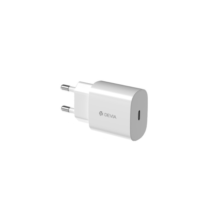 Devia väggladdare Smart PD 25W 1x USB-C vit i gruppen SMARTPHONE & SURFPLATTOR / Laddare & Kablar / Väggladdare / Väggladdare Typ C hos TP E-commerce Nordic AB (C78603)