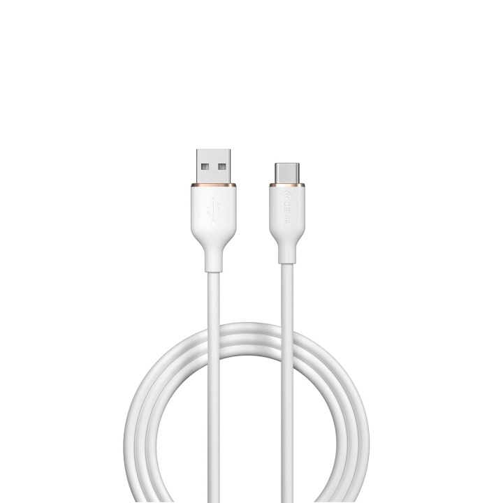 Devia kabel Jelly EC629 USB - USB-C 1,2 m 2,4A vit i gruppen SMARTPHONE & SURFPLATTOR / Laddare & Kablar / Kablar / Kablar Typ C hos TP E-commerce Nordic AB (C78634)