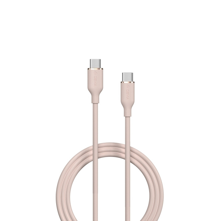 Devia kabel Jelly EC632 USB-C - USB-C 1,2 m 60W 3A rosa i gruppen SMARTPHONE & SURFPLATTOR / Laddare & Kablar / Kablar / Kablar Typ C hos TP E-commerce Nordic AB (C78644)