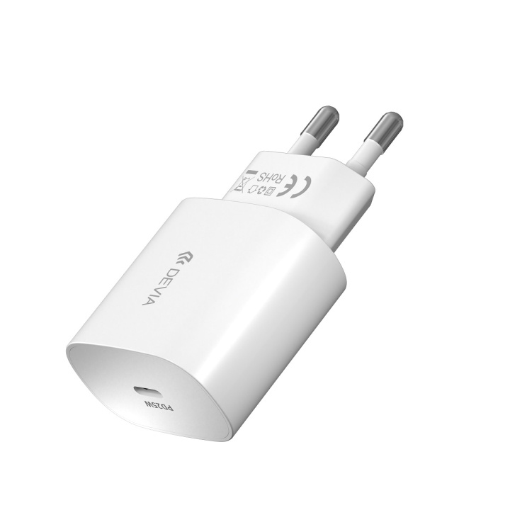 Devia väggladdare Smart PD 25W 1x USB-C vit + kabel USB-C - USB-C i gruppen SMARTPHONE & SURFPLATTOR / Laddare & Kablar / Väggladdare / Väggladdare Typ C hos TP E-commerce Nordic AB (C78645)