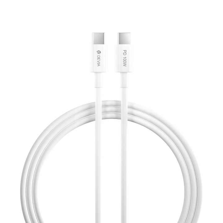 Devia kabel Smart EC317 PD USB-C - USB-C 1,5 m 100W 5A vit i gruppen SMARTPHONE & SURFPLATTOR / Laddare & Kablar / Kablar / Kablar Typ C hos TP E-commerce Nordic AB (C78654)