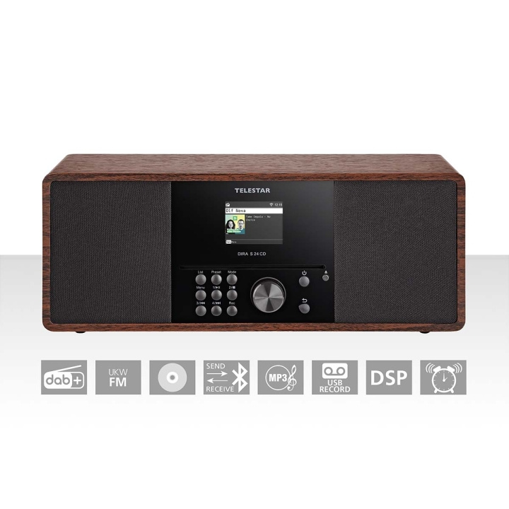 TELESTAR DIRA S 24 CD DAB+ / FM Stereo Radio med CD-spelare Trä i gruppen HEMELEKTRONIK / Ljud & Bild / Hemmabio, HiFi & Bärbart / Radio & Väckarklockor / Radio hos TP E-commerce Nordic AB (C78696)