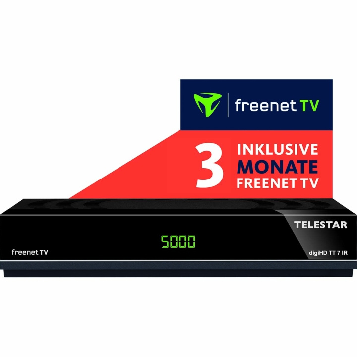 TELESTAR digiHD TT 7 IR Kompakt DVB-T2/DVB-C HDTV-mottagare inkl. 3 månader freenet i gruppen HEMELEKTRONIK / Ljud & Bild / TV & Tillbehör / Mediaspelare & Smart TV-boxar hos TP E-commerce Nordic AB (C78714)