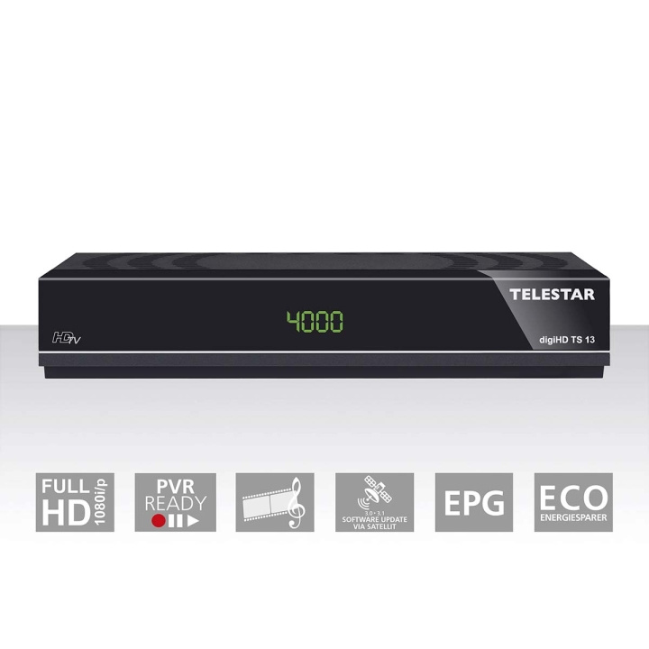 TELESTAR digiHD TS 13 HDTV satellitmottagare i gruppen HEMELEKTRONIK / Ljud & Bild / TV & Tillbehör / Mediaspelare & Smart TV-boxar hos TP E-commerce Nordic AB (C78716)