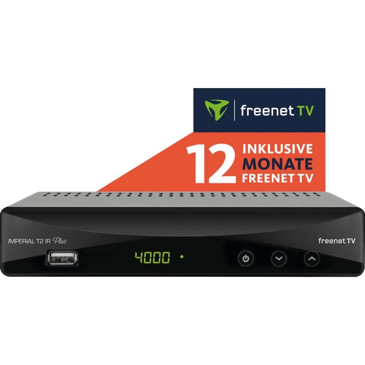 imperial T2 IR plus DVB-T2-mottagare (inkl. 12 månader freenet TV) i gruppen HEMELEKTRONIK / Ljud & Bild / TV & Tillbehör / Mediaspelare & Smart TV-boxar hos TP E-commerce Nordic AB (C78731)