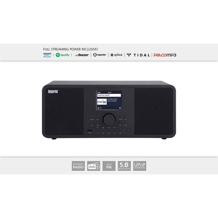 imperial DABMAN i205 Hybrid Stereo Radio för Internet / DAB+ / FM Svart i gruppen HEMELEKTRONIK / Ljud & Bild / Hemmabio, HiFi & Bärbart / Radio & Väckarklockor / Radio hos TP E-commerce Nordic AB (C78745)