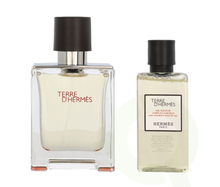 Hermes Terre D\'Hermes Giftset 90 ml Edt Spray 50ml/Hair and Body Shower Gel 40 ml i gruppen SKÖNHET & HÄLSA / Presentkit / Presentkit För Henne hos TP E-commerce Nordic AB (C78938)