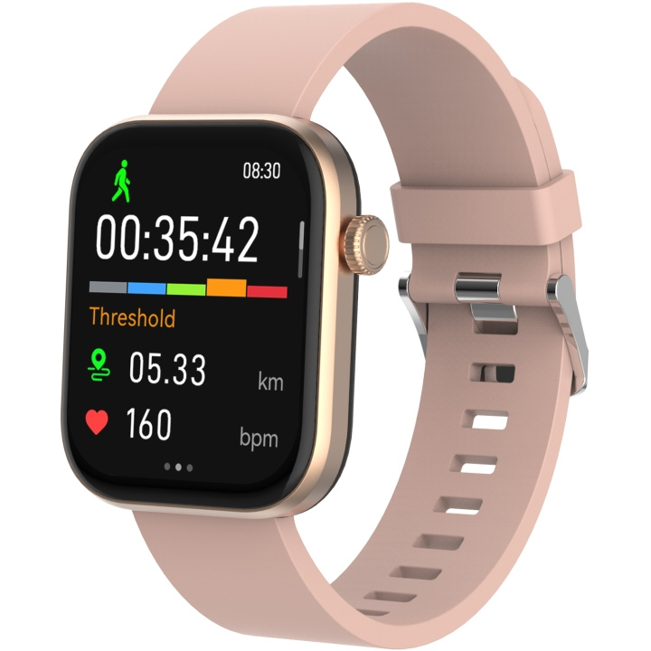 Denver Bluetooth AMOLED Smart Watch Rosa / Beige i gruppen SPORT, FRITID & HOBBY / Smartwatch & Aktivitetsarmband / Smartwatches hos TP E-commerce Nordic AB (C78954)