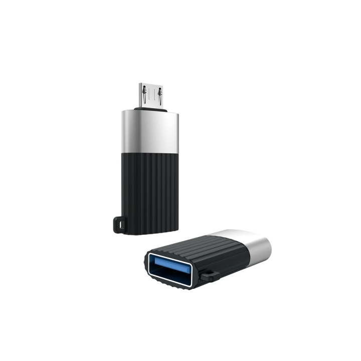 XO adapter NB149-G USB - microUSB svart OTG i gruppen SMARTPHONE & SURFPLATTOR / Laddare & Kablar / Adaptrar hos TP E-commerce Nordic AB (C79147)