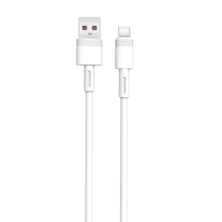 XO kabel NB-Q166 USB - USB-C 1,0 m 5A vit i gruppen DATORER & KRINGUTRUSTNING / Datorkablar / USB-kablar / USB-C hos TP E-commerce Nordic AB (C79152)