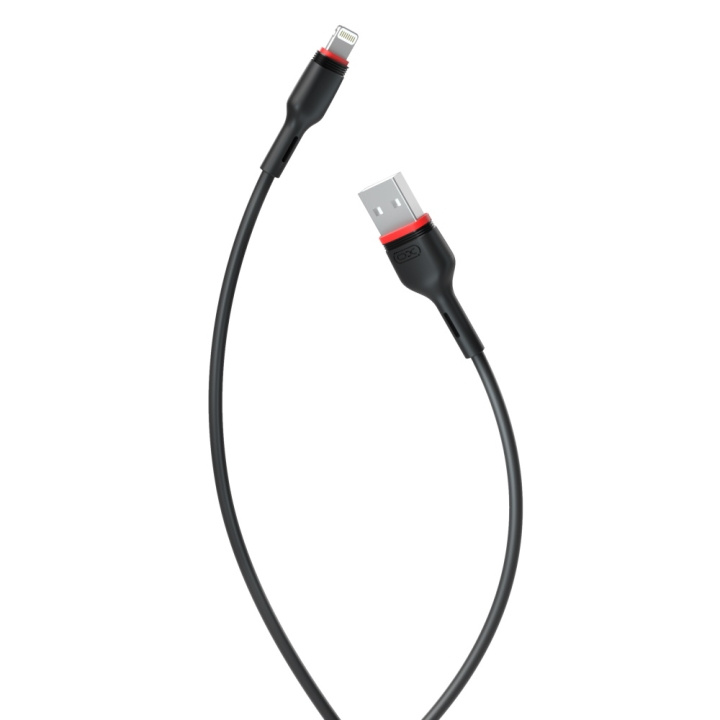 XO kabel NB-P171 USB - Lightning 1,0 m 2,4A svart i gruppen SMARTPHONE & SURFPLATTOR / Laddare & Kablar / Kablar / Kablar Lightning hos TP E-commerce Nordic AB (C79154)