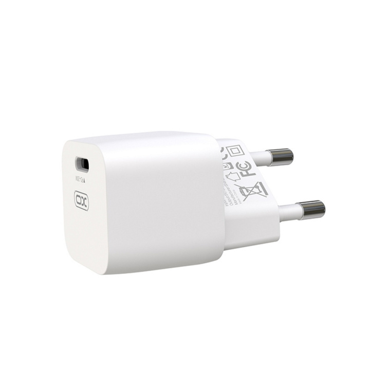 XO väggladdare CE01B PD 20W 1x USB-C vit i gruppen SMARTPHONE & SURFPLATTOR / Laddare & Kablar / Väggladdare / Väggladdare Typ C hos TP E-commerce Nordic AB (C79168)