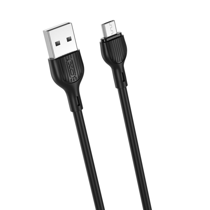 XO kabel NB200 USB - microUSB 1,0m 2.1A svart i gruppen SMARTPHONE & SURFPLATTOR / Laddare & Kablar / Kablar / Kablar microUSB hos TP E-commerce Nordic AB (C79182)