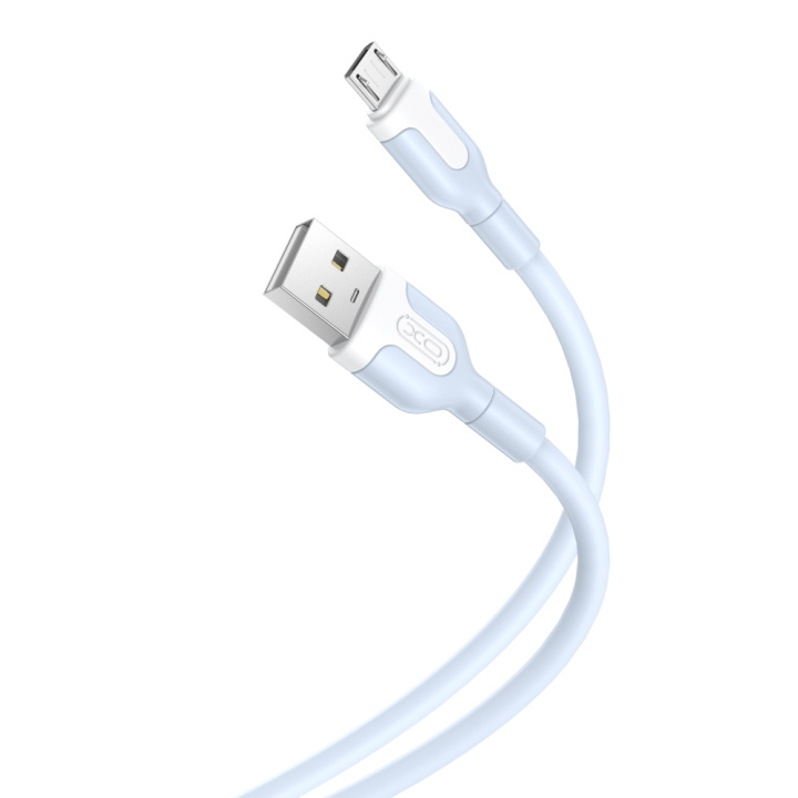 XO kabel NB212 USB - microUSB 1,0 m 2,1A blå i gruppen DATORER & KRINGUTRUSTNING / Datorkablar / USB-kablar / Micro-USB hos TP E-commerce Nordic AB (C79186)