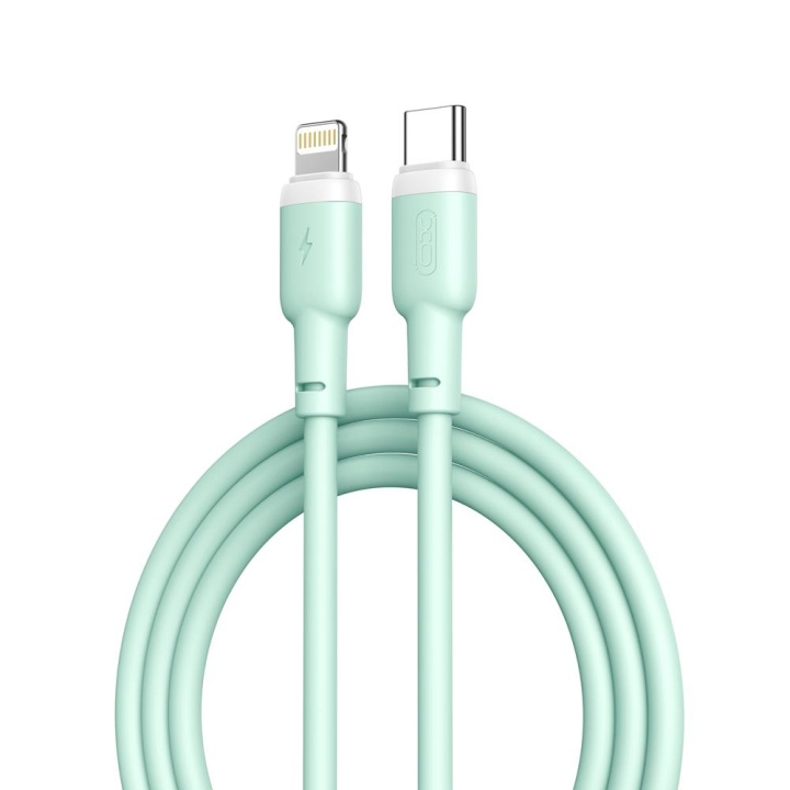 XO kabel NB208A PD USB-C - Lightning 1,0m 20W grön i gruppen DATORER & KRINGUTRUSTNING / Datorkablar / USB-kablar / USB-C hos TP E-commerce Nordic AB (C79200)