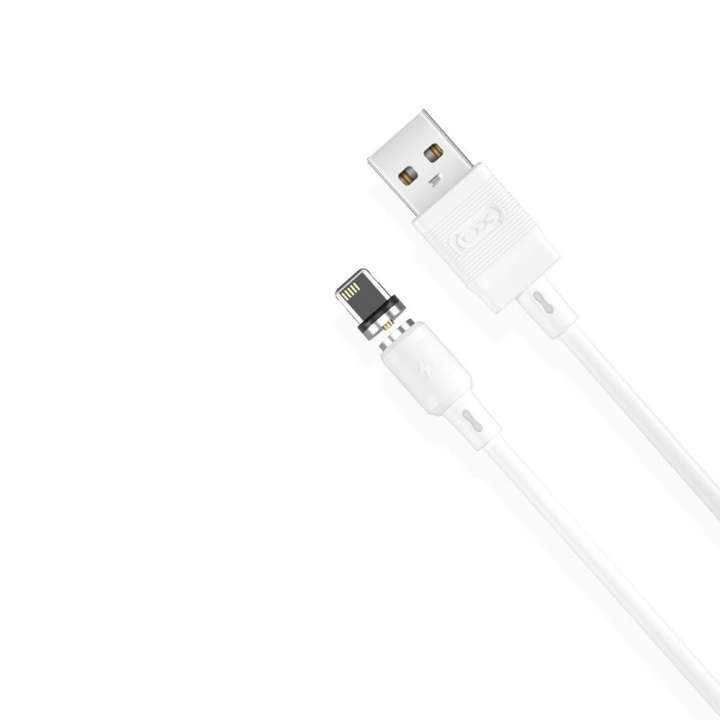 XO kabel magnetisk NB187 USB - Lightning 1,0 m 2,1A vit i gruppen SMARTPHONE & SURFPLATTOR / Laddare & Kablar / Kablar / Kablar Lightning hos TP E-commerce Nordic AB (C79206)