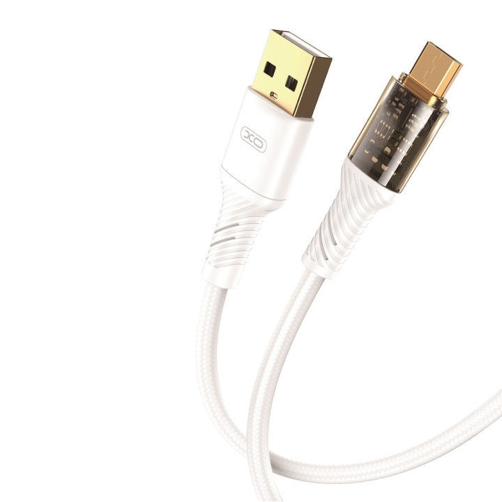 XO Clear kabel NB229 USB - microUSB 1,0 m 2,4A vit i gruppen SMARTPHONE & SURFPLATTOR / Laddare & Kablar / Kablar / Kablar microUSB hos TP E-commerce Nordic AB (C79211)