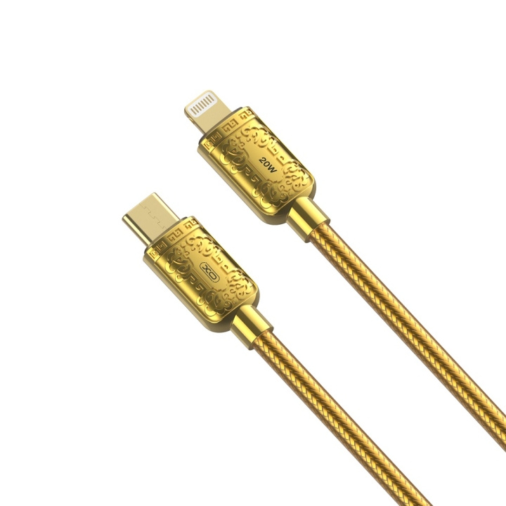 XO kabel NB-Q217A PD USB-C - Lightning 1,0m 20W guld i gruppen DATORER & KRINGUTRUSTNING / Datorkablar / USB-kablar / USB-C hos TP E-commerce Nordic AB (C79214)