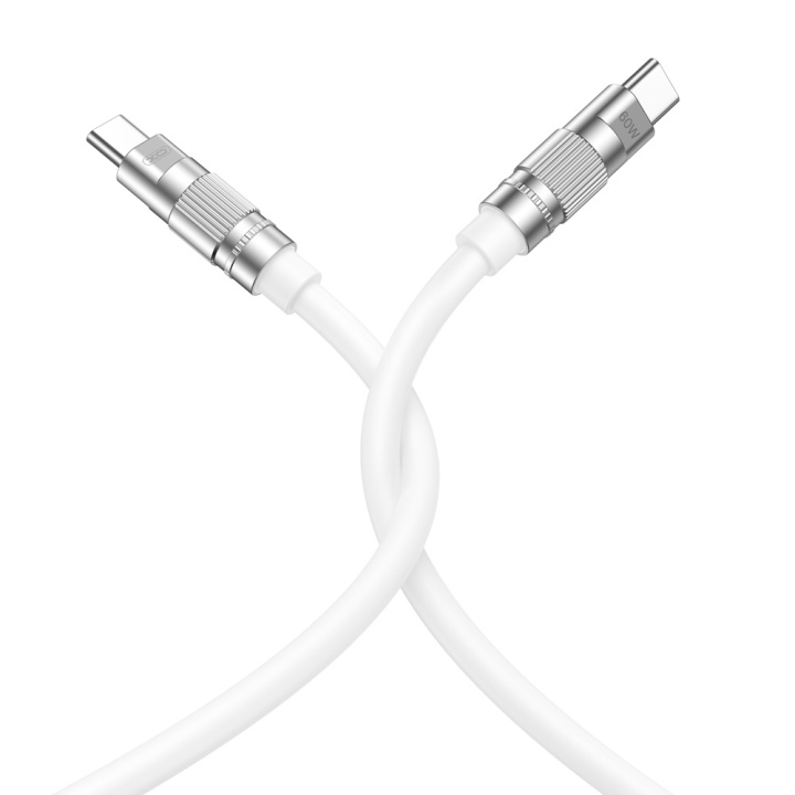 XO kabel NB-Q228B USB-C - USB-C 1,2m 60W vit i gruppen DATORER & KRINGUTRUSTNING / Datorkablar / USB-kablar / USB-C hos TP E-commerce Nordic AB (C79238)