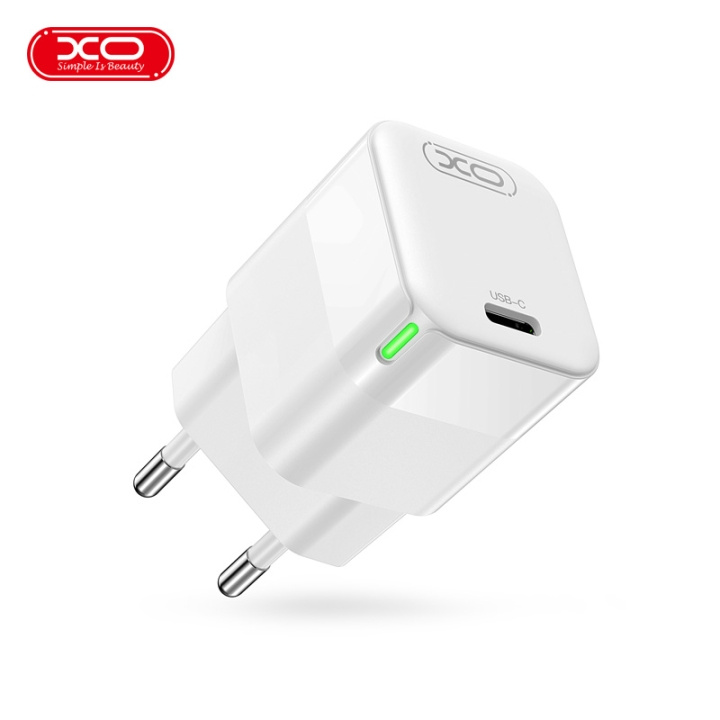 XO väggladdare CE06 PD 30W 1x USB-C vit i gruppen SMARTPHONE & SURFPLATTOR / Laddare & Kablar / Väggladdare / Väggladdare Typ C hos TP E-commerce Nordic AB (C79245)