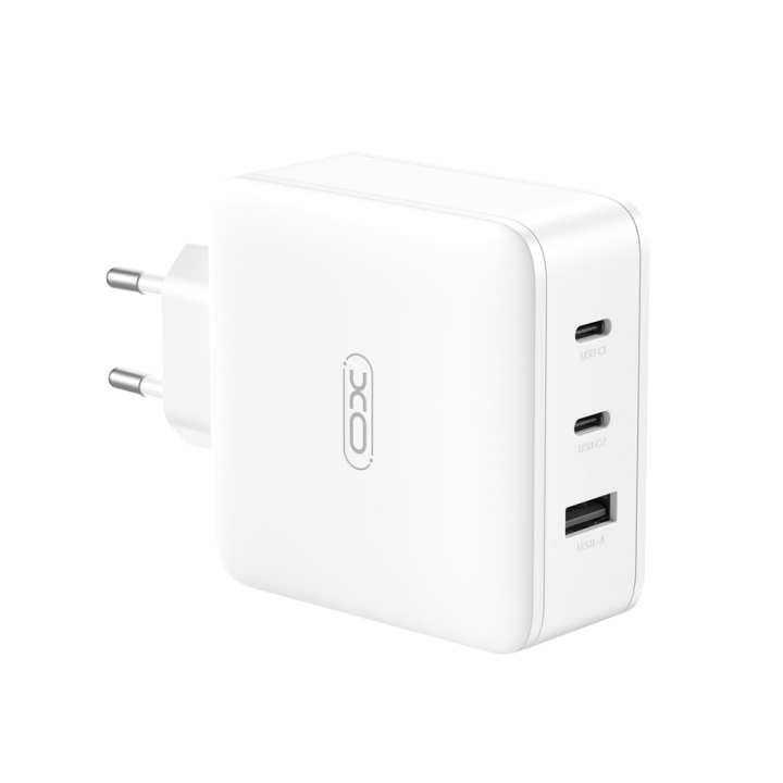 XO väggladdare CE14 PD QC 3.0 100W 1x USB 2x USB-C vit i gruppen SMARTPHONE & SURFPLATTOR / Laddare & Kablar / Väggladdare / Väggladdare Typ C hos TP E-commerce Nordic AB (C79275)