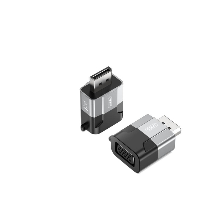 XO adapter GB016 Displayport - VGA grå i gruppen DATORER & KRINGUTRUSTNING / Datorkablar / VGA / Adaptrar hos TP E-commerce Nordic AB (C79292)