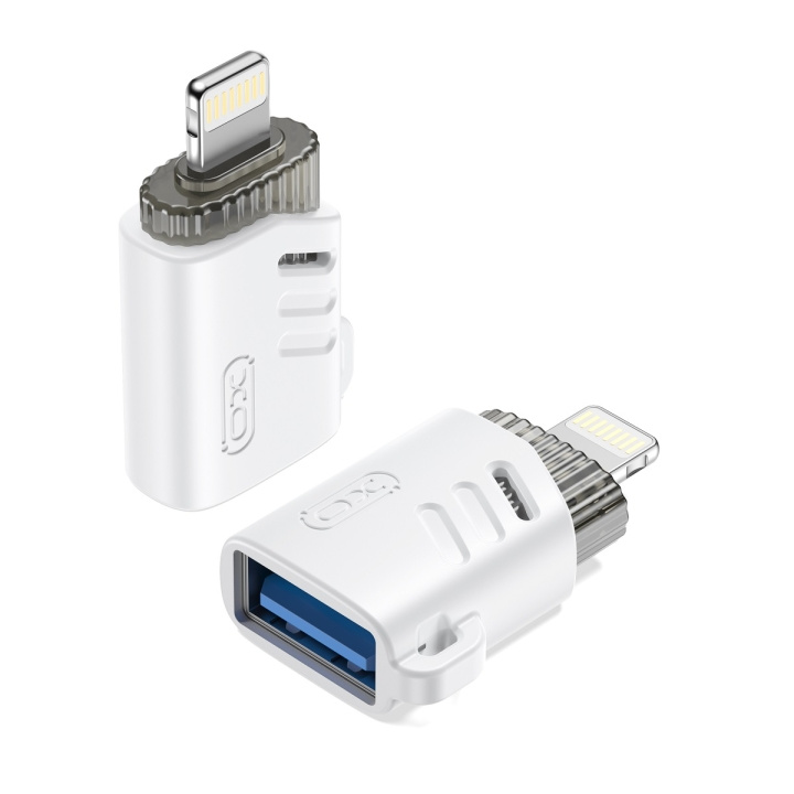 XO adapter NB256A OTG USB - Lightning vit i gruppen SMARTPHONE & SURFPLATTOR / Laddare & Kablar / Adaptrar hos TP E-commerce Nordic AB (C79299)